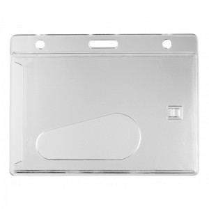 Porte-badge dépoli deux faces - horizontal  - IDS69H (lot de 100)
