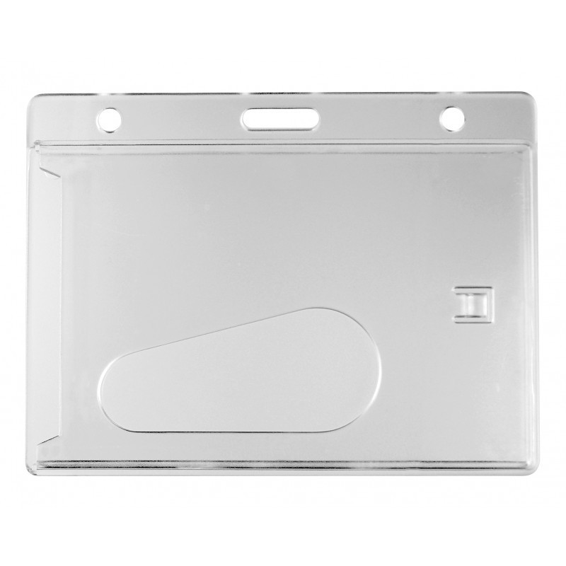 Porte-badge dépoli deux faces - horizontal  - IDS69H (lot de 100)