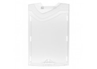 Badge holder with 1 clear and 1 frosted side - portrait - IDX 150 (pack of 100)