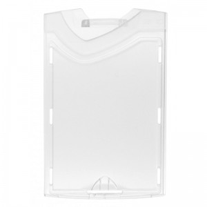 Badge holder with 1 clear and 1 frosted side - portrait - IDX 150 (pack of 100)