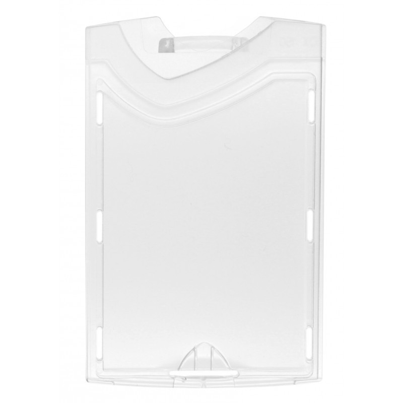 Porte-badge avec 1 face aspect cristal / 1 face aspect dépoli - vertical - IDX 150 (lot de 100)