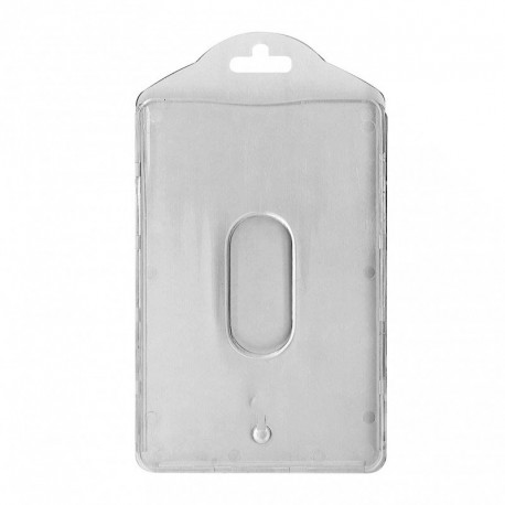 Badge holder with partition for 2 cards - portrait - IDS79 (pack of 100)