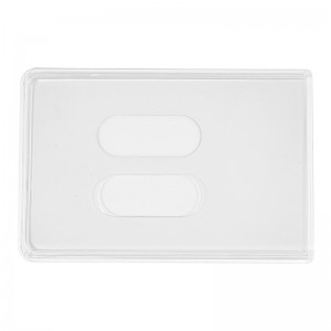 Transparent PVC card holder for 2 cards - IDP83 (pack of 100)