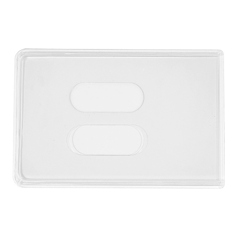 Transparent PVC card holder for 2 cards - IDP83 (pack of 100)