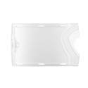 Etui-cartes avec 1 face aspect cristal / 1 face aspect dépoli - IDX 160 (lot de 100)