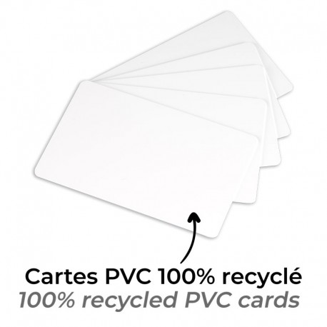 100 PVC Karten weiß 