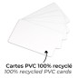 Packung mit 100 Karten aus recyceltem PVC – weiß