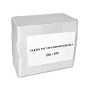 Lot de 100 cartes en PVC biodégradable – Blanches