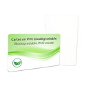 Lot de 100 cartes en PVC biodégradable – Blanches