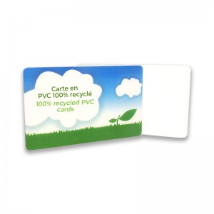 Pack of 100 100% recycled PVC cards - White