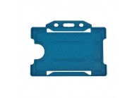 Porte-badges en plastique détectable bleu - horizontal (lot de 100)