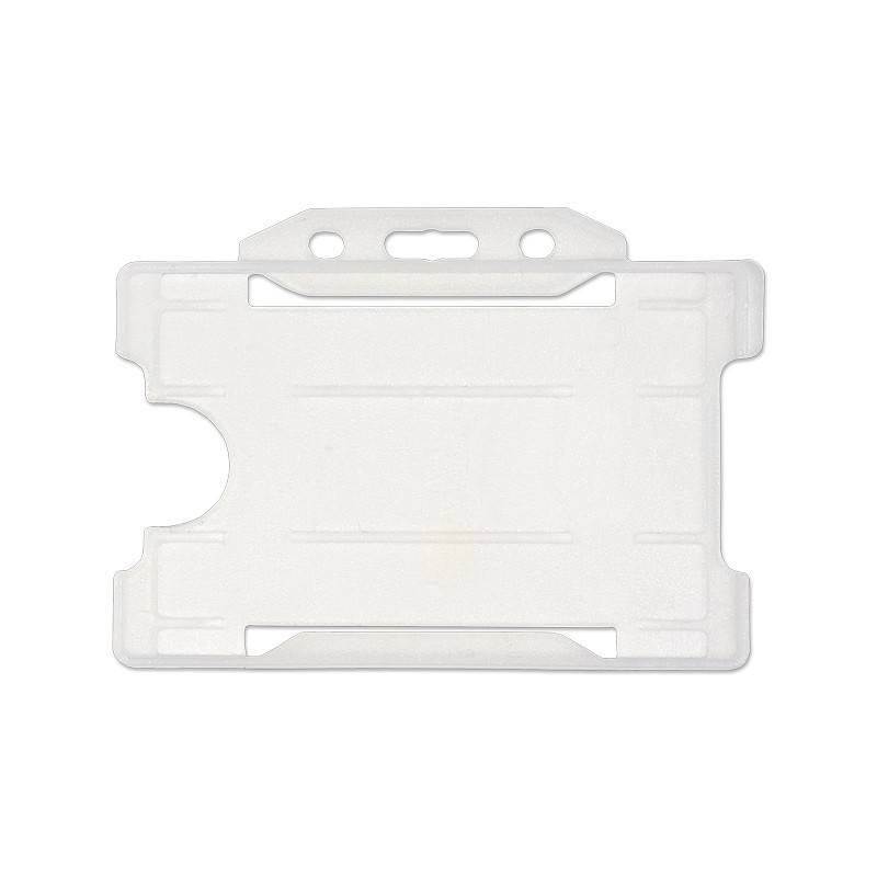 Porte-badge en plastique biodégradable pour 1 carte – horizontal (lot de 100)