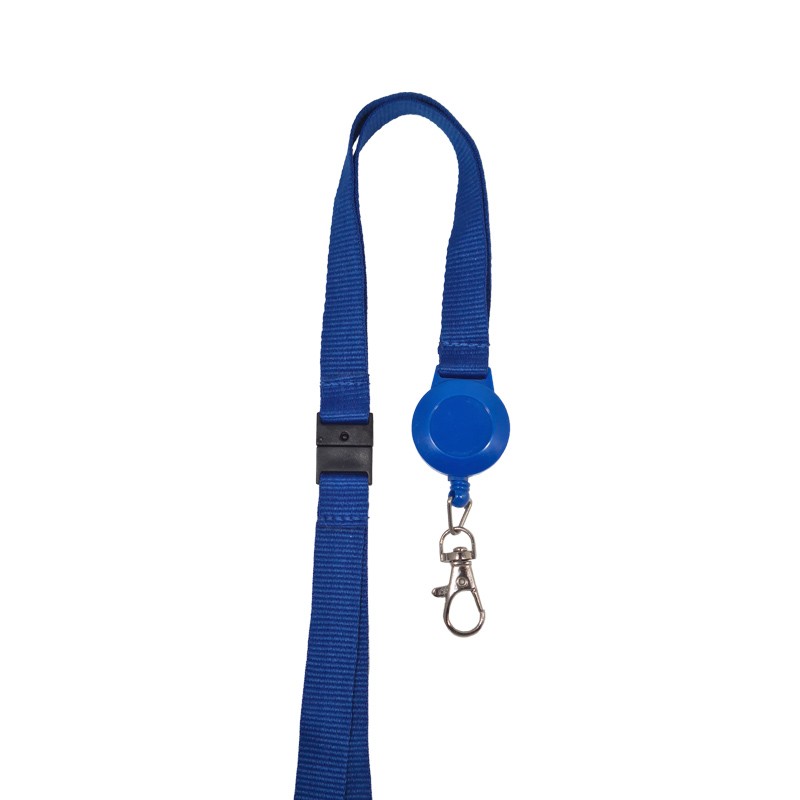 CORDON TOUR DE COU PORTE BADGE LANYARDS BLEU PAR 100