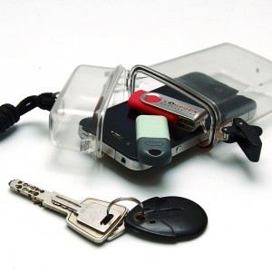 Waterproof smart holder for ID or sensitive objects