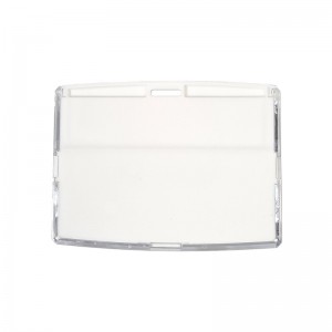 Porte badge à fermeture clipsable dorsale