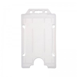Biodegradable plastic badge holder for 1 card – Portrait (pack of 100)