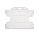 Porte-badge en plastique biodégradable pour 2 cartes – horizontal (lot de 100)