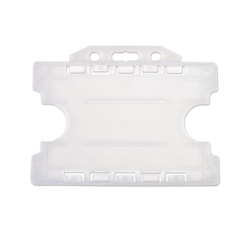 Porte-badge en plastique biodégradable pour 2 cartes