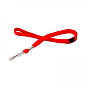 12 mm tube polyester lanyard w/ swivel hook & breakaway feature (pack of 100)