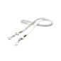 Cordon tour de cou tube 12mm double attache (lot de 100)