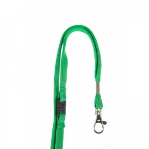 12 mm tube polyester lanyard w/ metal dog hook & breakaway feature (pack of 100)