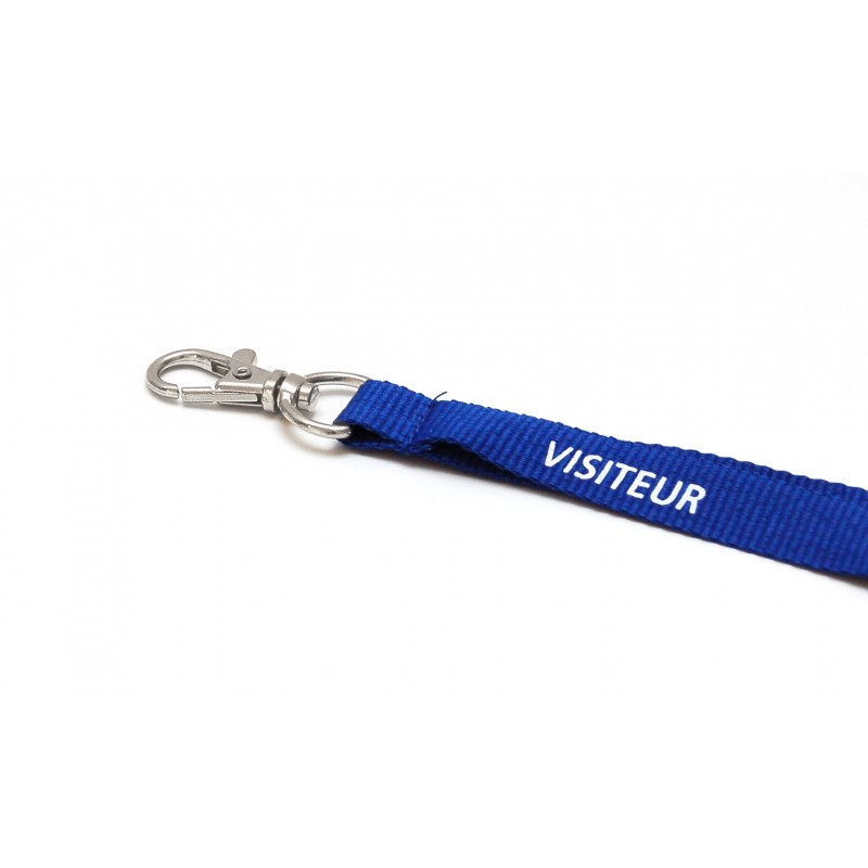 CUM15-PR31 - Cordon tour de cou, lanyard bleu roi - Cardalis