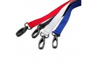 15 mm ribbed polyester lanyard with plastic hook (pack of 100)