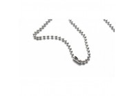 Nickel-free steel beaded neck ball chain 72cm