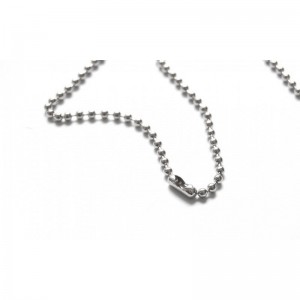 Nickel-free steel beaded neck ball chain 72cm