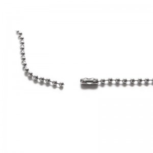 Nickel-free steel beaded neck ball chain 72cm