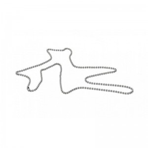 Nickel-free steel beaded neck ball chain 72cm