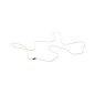 Chaînette plastique pour badge ou porte-badge - blanc (lot de 100)