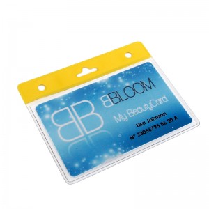 Porte-carte en PVC avec bandeau renforcé et perforation | Sogedex
