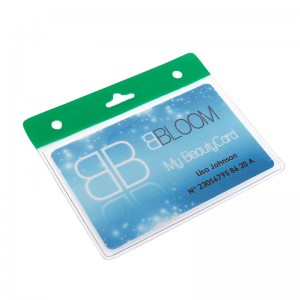 Porte-carte en PVC avec bandeau renforcé et perforation | Sogedex