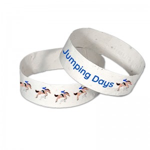 Biodegradable Seed Paper Wristband - Personalization on white background (Pack of 100)