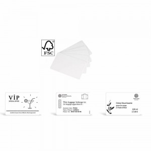 Satz von 100 weißen Papierkarten – ideal für Badgy100 und Badgy200