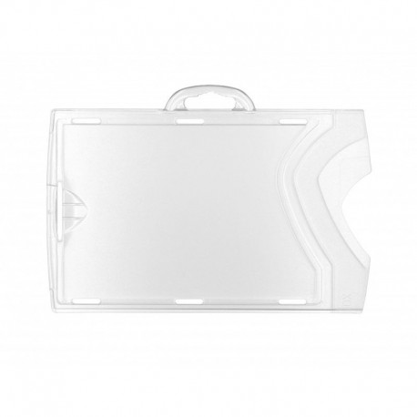 Badge holder with 1 clear and 1 frosted side - landscape - IDX 140 (pack of 100)