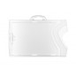 Badge holder with 1 clear and 1 frosted side - landscape - IDX 140 (pack of 100)