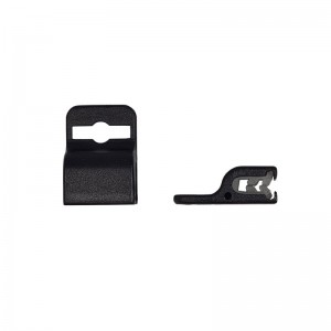 Grip badge holder clip - Black plastic (pack of 100)