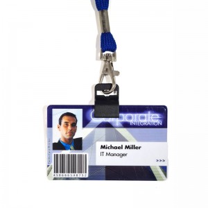 Attache porte-badge Grip - Plastique noir (lot de 100)