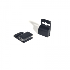 Attache porte-badge Grip - Plastique noir (lot de 100)
