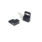 Attache porte-badge Grip - Plastique noir (lot de 100)