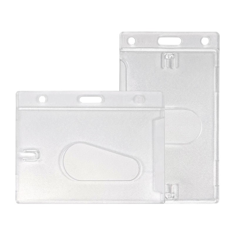 Porte-badge plastique biodégradable horizontal transparent - 1 carte(lot de  100) - RETIF