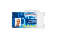 Porte-badge protection 1 face – Transparent – Horizontal (lot de 100)