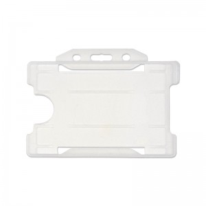 Badge holder with 1 side protection – Transparent – Horizontal (pack of 100)
