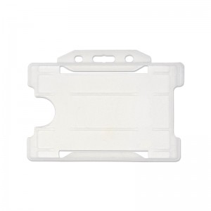 Porte Badge Vertical Rigide Etui Carte Double Face Plastique Transparent Lot