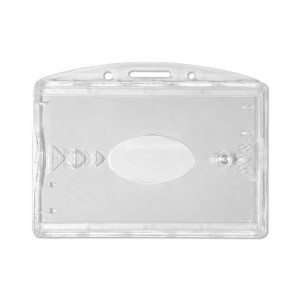 Porte-badge sécuritaire avec séparation pour 2 cartes – Horizontal (lot de 100)