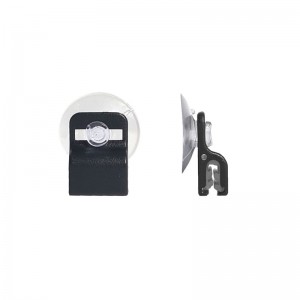 Grip badge holder clip with sucker – Black plastic (pack of 100)