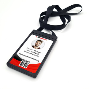 All-in-One Retractable Lanyard + Badge Holder (Pack of 50)