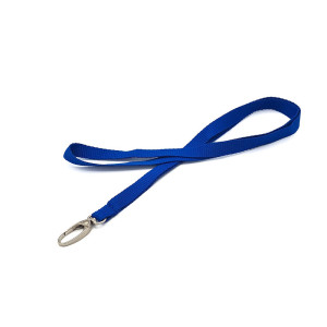 Cordon tour de cou plat 10 mm avec mousqueton ovale (lot de 100)